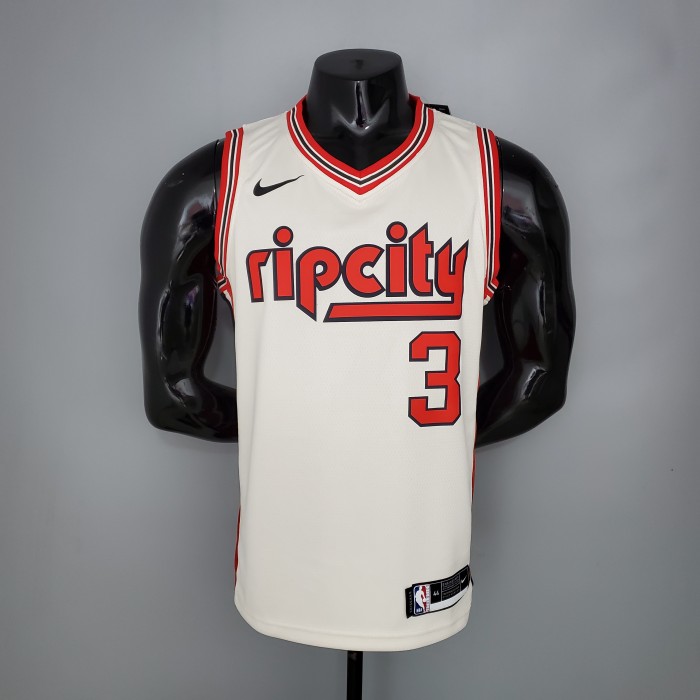 C.J. McCollum Portland Trail Blazers Swingman Jersey Beige