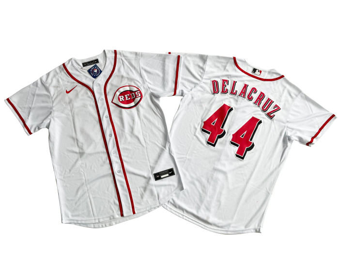 Cincinnati Reds Jersey White Fan Version NO.44 DE LA CRUZ