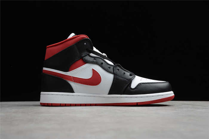 Air Jordan 1 Mid Metallic Red Gym Size 4-16 Red Black White 554724-122