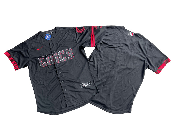 Cincinnati Reds Jersey Black City Version NO Number