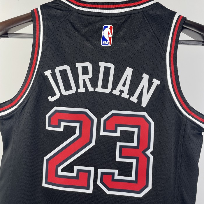 Chicago Bulls KIds Jersey Black NO.23 JORDAN