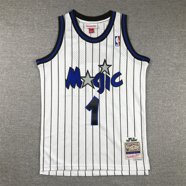 Orlando Magic Kids Jersey White Stripes 90s NO.1 McGRADY