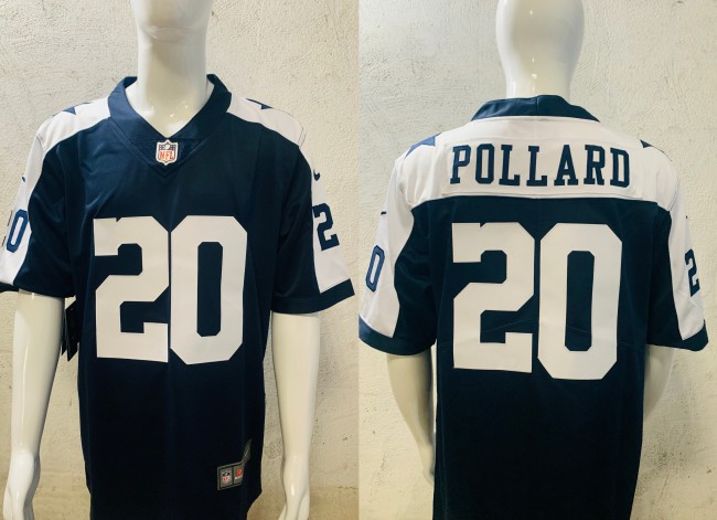 Dallas Cowboys Jersey Navy Throwback NO.20 POLLARD