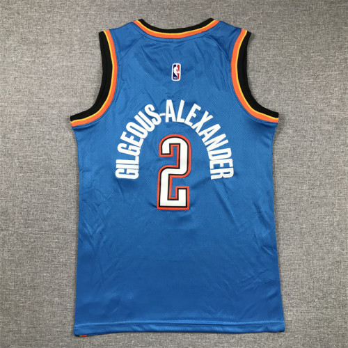 Oklahoma City Kids Jersey Blue Association Edition 22/23 NO.2 GILGEOUS-ALEXANDER