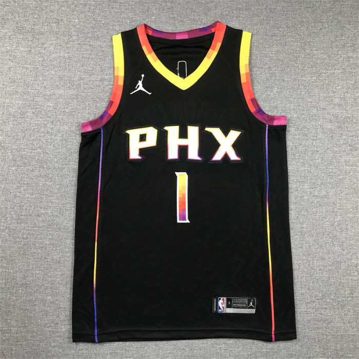 Phoenix Suns Kids Jersey Black Statement Edition 2023 NO.1 BOOKER