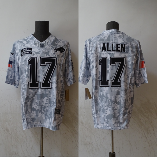 Dallas Cowboys Jersey Navy Salute NO.17 ALLEN