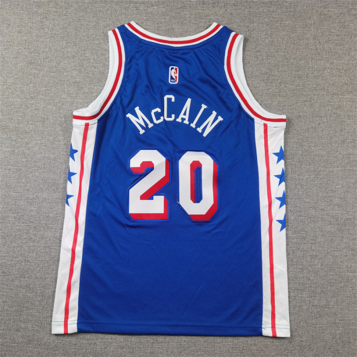 Philadelphia 76ers KIds Jersey Blue Icon Edition 22/23 NO.20 McCAIN