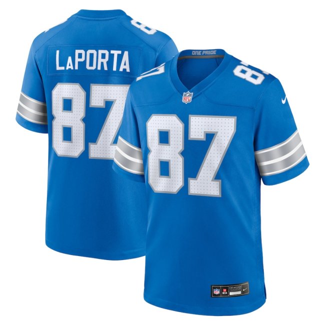 Detroit Lions Jersey Blue New style NO.87 LAPORTA