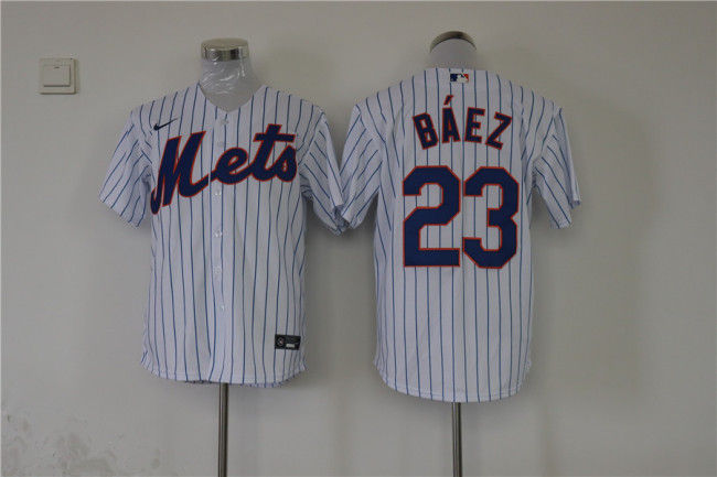 New York Mets Alternate Jersey White Fan Version NO.23 BAEZ