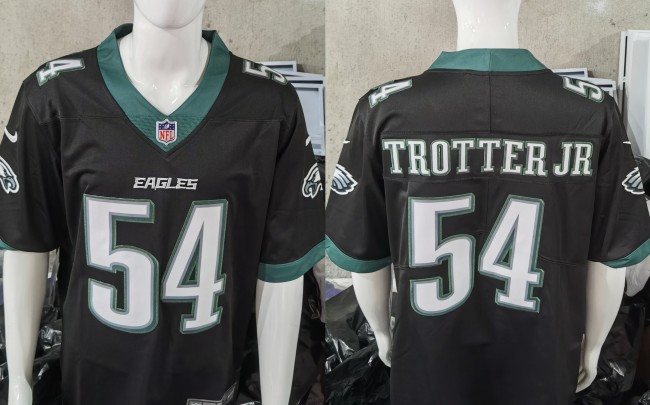 Philadelphia Eagles Black 2023 NO.54 TROTTER JR
