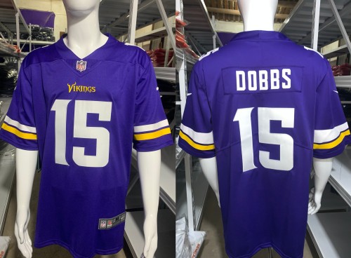 Minnesota Vikings Alternate Jersey Purple NO.15 DOBBS