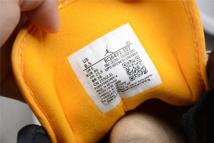 Air Jordan 1 Mid Perforated White University Gold BQ6472-107