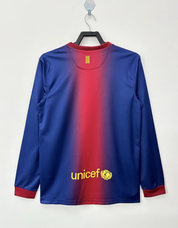 Barcelona Home Long Sleeve Retro Jersey 2012/13
