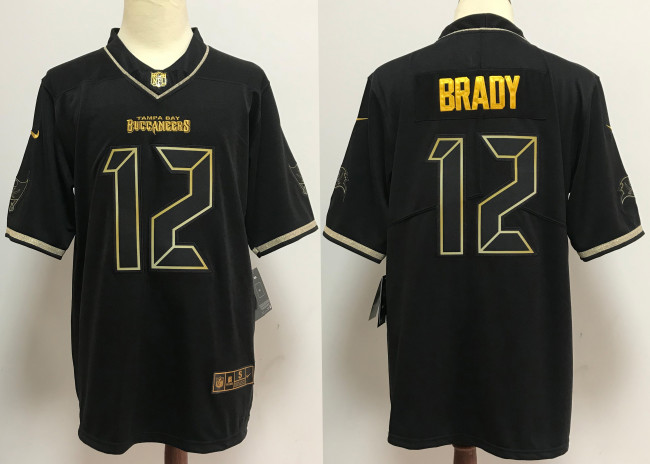 Tampa Bay Buccaneers Jersey Vintage Gold NO.12 BRADY