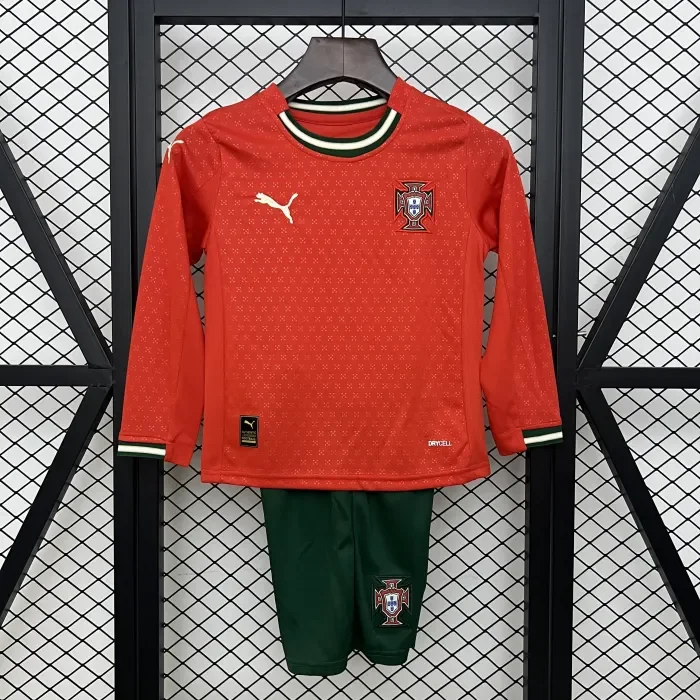 Portugal 2025 Home Long Sleeve Kids Suit