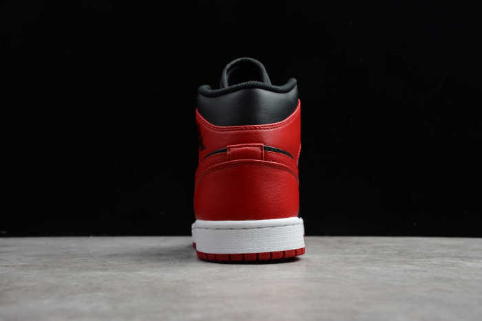 Air Jordan 1 Mid Banned Black Red White 554724-074