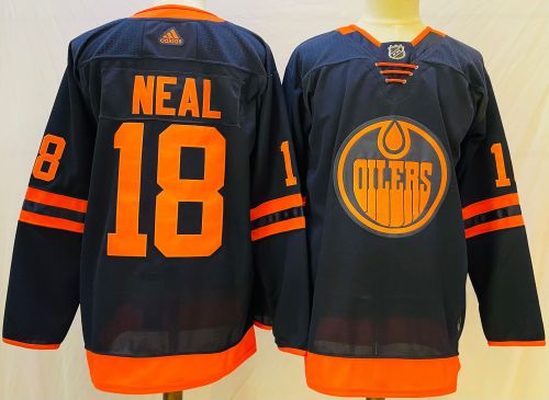 Edmonton Oilers Alternate Jersey Navy NO.18 NEAL