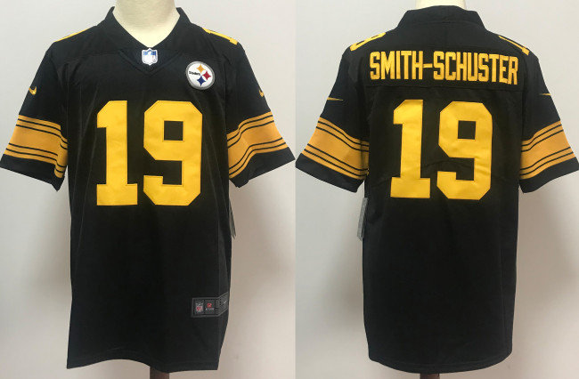 Pittsburgh Steelers Jersey Black and yellow letters NO.19 SMITH-SCHUSTER