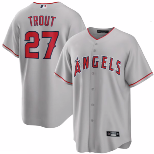 Los Angeles Angels Jersey Grey NO.27 TROUT