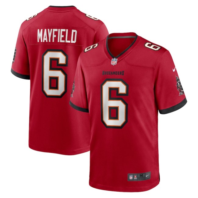 Tampa Bay Buccaneers Alternate Game Jersey Red NO.6 MAYFIELD