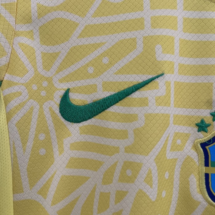Brazil 2024 Copa America League Home Kids Suit