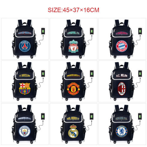 Football Team Emblem Backpack Students Shoulder Bags Travel Bag College School Backpacks