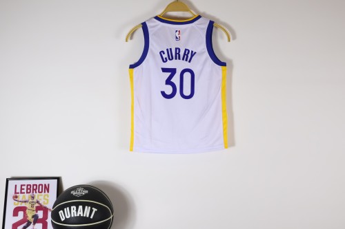 Golden State Warriors Kids Jersey White Icon Edition 2023 NO.30 CURRY