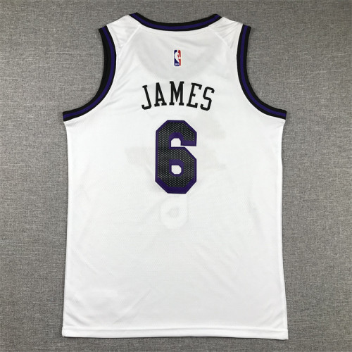 Los Angeles Lakers Kids Jersey White City Edition 22/23  No.6 JAMES