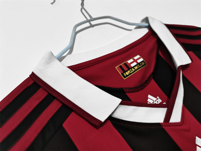 AC Milan Home Long Sleeve Retro Jersey 2009/10