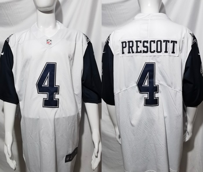 Dallas Cowboys Jersey White NO.4 PRESCOTT