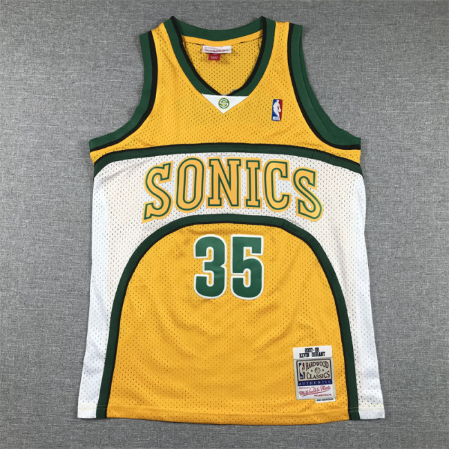 Seattle SuperSonics Kids Jersey Yellow Classics Edition 07/08 NO.35 DURANT