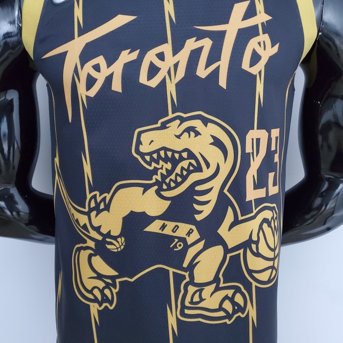 Fred VanVleet Toronto Raptors 2022 City Edition Swingman Jersey Black Gold