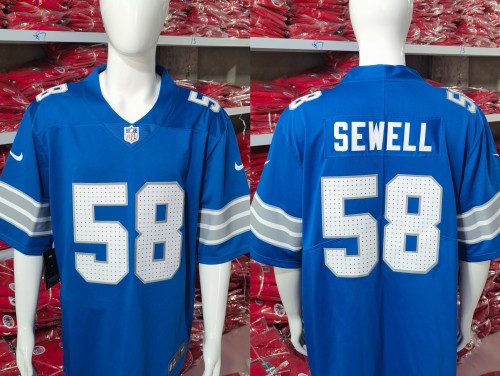 Detroit Lions Jersey Blue New style NO.58 SEWELL