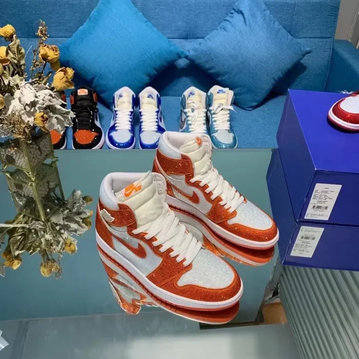 Air Jordan 1 Diamond DIY Orange