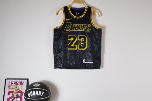 Los Angeles Lakers Kids Jersey City Edition Black NO.23 JAMES