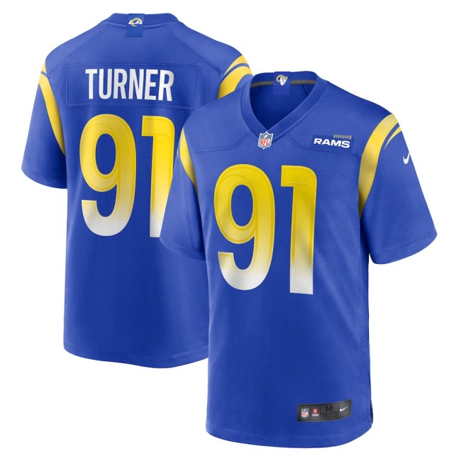 Los Angeles Rams Jerseys Blue NO.91 TURNTR