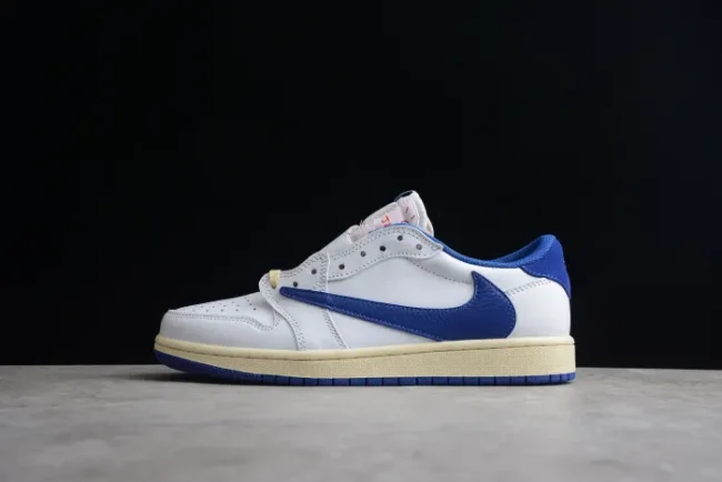 Travis Scott x Air Jordan 1 Low Blue Bottom Barb DM9868-218