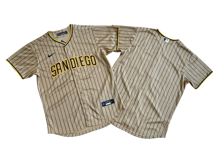 San Diego Padres Jersey Fan version Brown Stripes No number