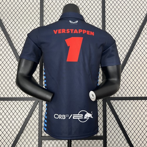 2024 Red Bull Racing Polo shirt Black NO.1 VERSTAPPEN