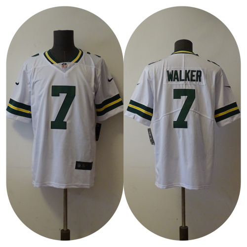 Green Bay Packers Jersey Replica White NO.7 WALKER