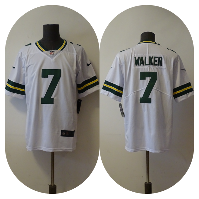 Green Bay Packers Jersey Replica White NO.7 WALKER
