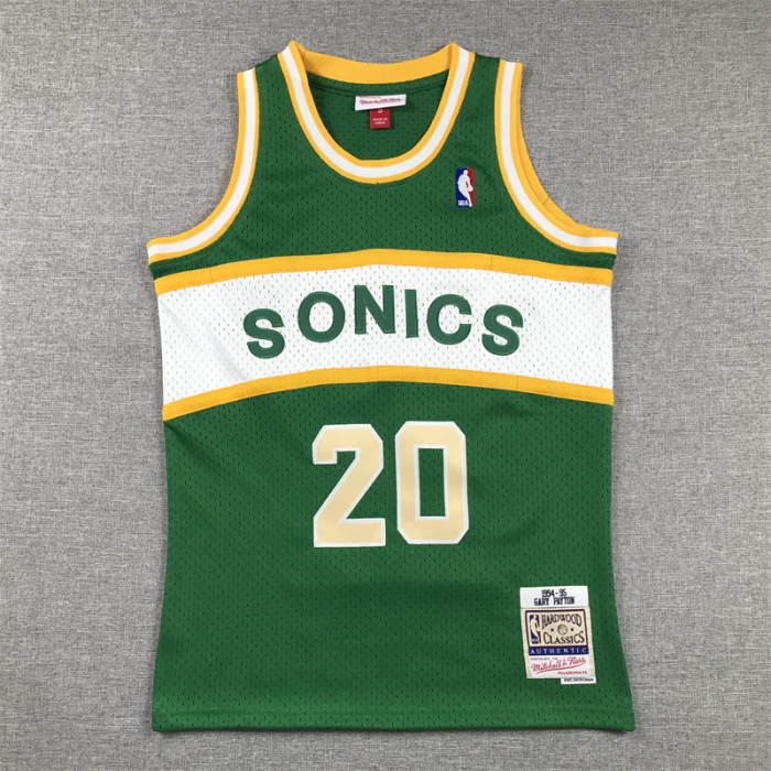 Seattle SuperSonics Kids Jersey Green Classics Edition 94/95 NO.20 PAYTON
