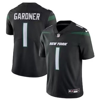 New York Jets Jersey Black 2024 NO.1 GARDNER