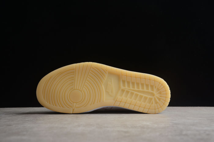 Air Jordan 1 Mid SE GC XQ 2022 Unisex Sneakers White Gold-Dust Sport-Red