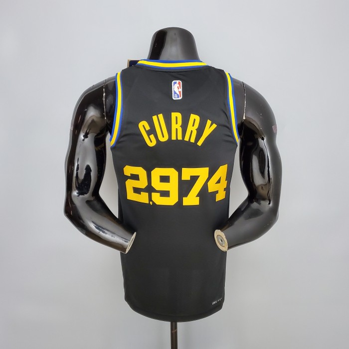 Stephen Curry Golden State Warriors 75th Anniversary Swingman Jersey Black