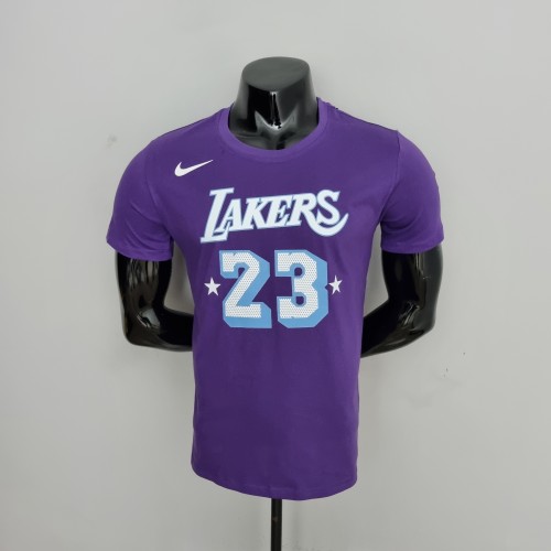 LeBron James Los Angeles Lakers Casual T-shirt Purple