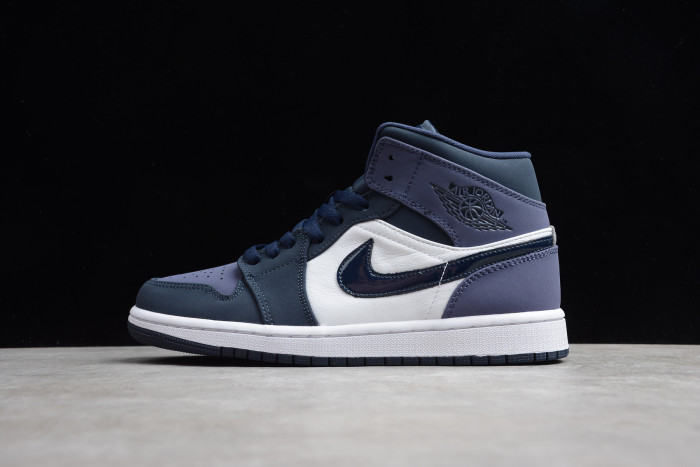 Air Jordan 1 Mid Obsidian Sanded Purple 554724-445