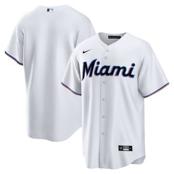 Miami Marlins Jersey White NO Number