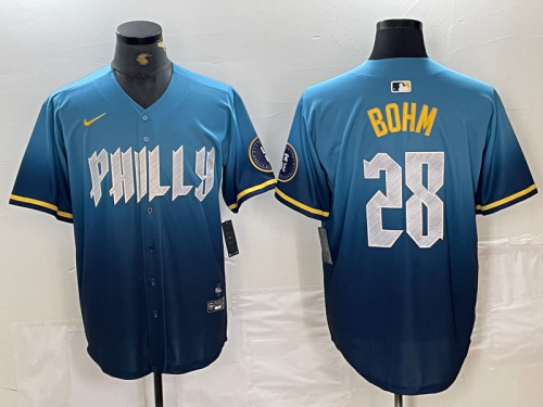 Philadelphia Phillies Limited Jersey Blue City Version NO.28 BOHM
