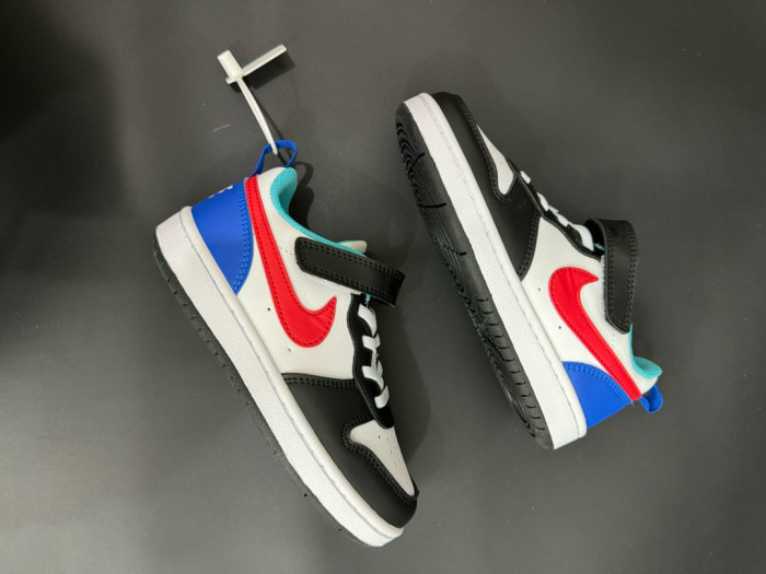 Air Force Low Top Work Kids Shoes FG22-36 Black White Red